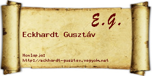 Eckhardt Gusztáv névjegykártya