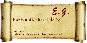 Eckhardt Gusztáv névjegykártya